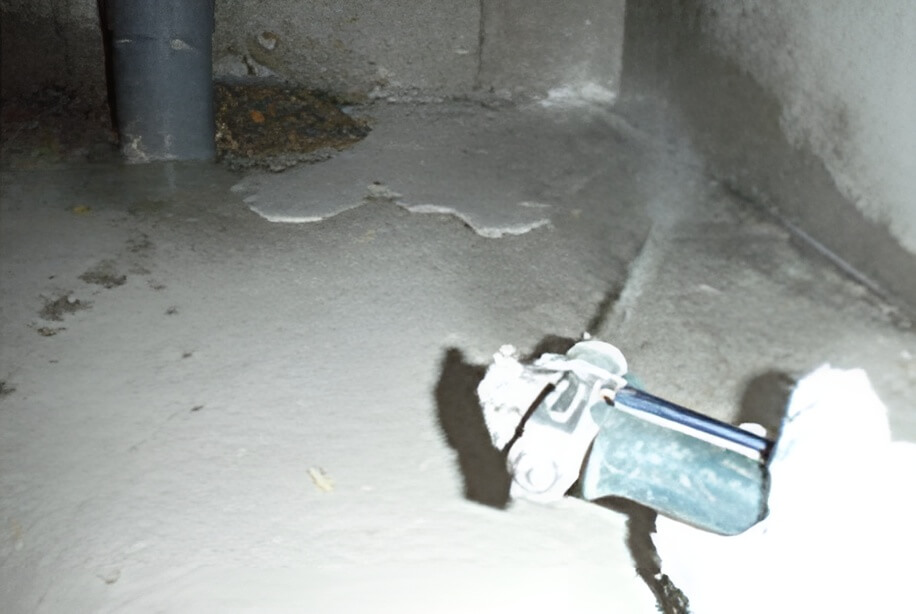 床下にもぐって木部・土壌に薬剤散布を行います。(2)｜住ケン岐阜