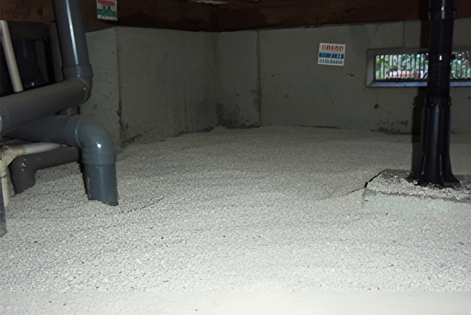 床下敷込み状況（洗面所床下）｜住ケン岐阜